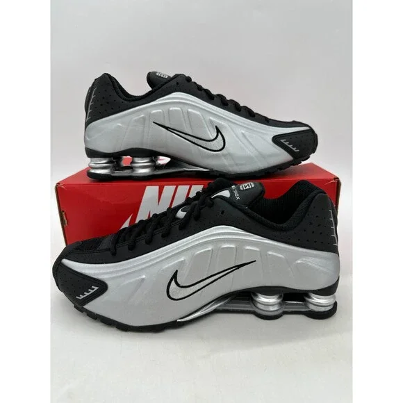 Nike Shox R4 Men's Size 11.5 Silver Black Running Athletic Shoes HQ1988 007 - Picture 1 of 6